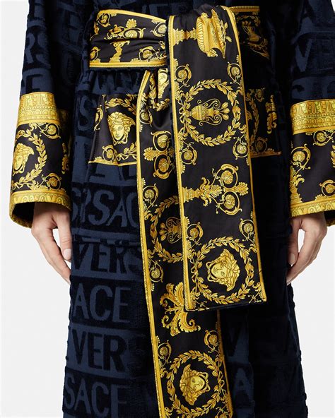 versace children's robe|I ♡ Baroque Kids Bathrobe Black .